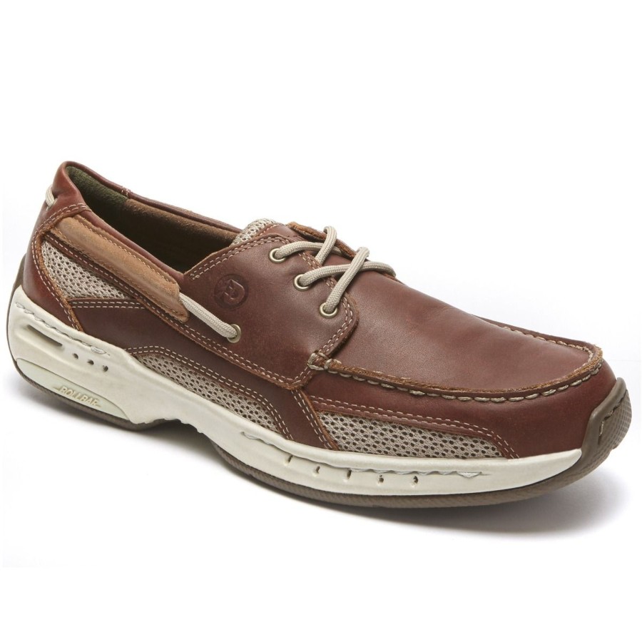 Men Dunham | Captain Brown Leather Boat Shoe