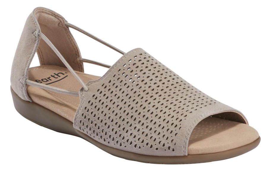 Women Earth | Alder Abra Ginger Beige Suede Slip-On Sandal