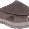 Men Merrell | Sandspur 2 Earth Brown Leather Slide Sandal