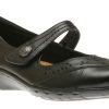 Women Cobb Hill | Petra Black Leather Mary Jane Flat