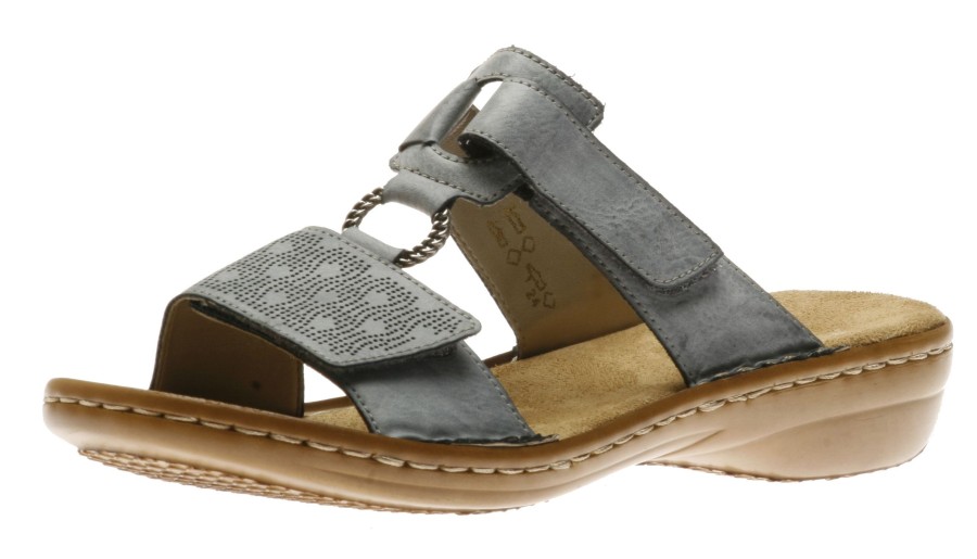 Women Rieker | Eagle Blue Slide Sandal