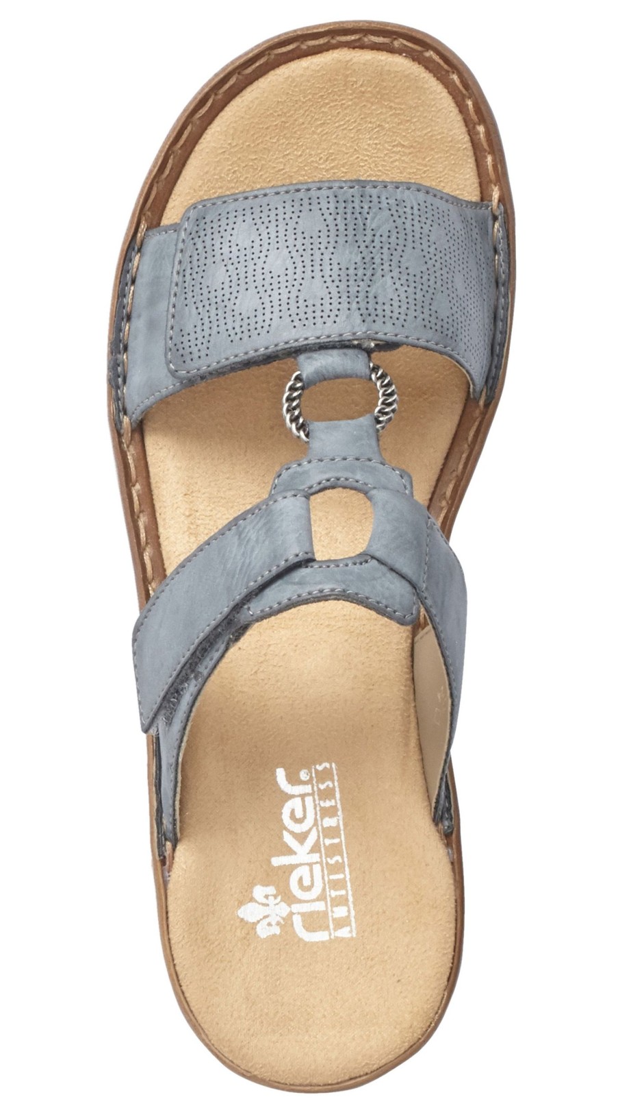 Women Rieker | Eagle Blue Slide Sandal