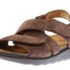 Women SAS Shoes | Huggy Teddy Brown Cross Strap Sandal