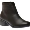 Women Remonte | Odeon Black Leather Ankle Boot