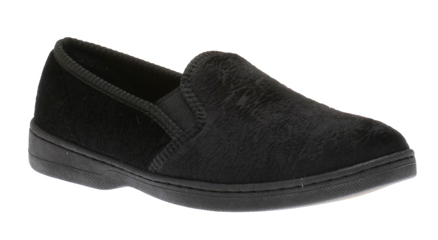 Women Foamtreads | Debbie 2 Black Slip-On Slipper