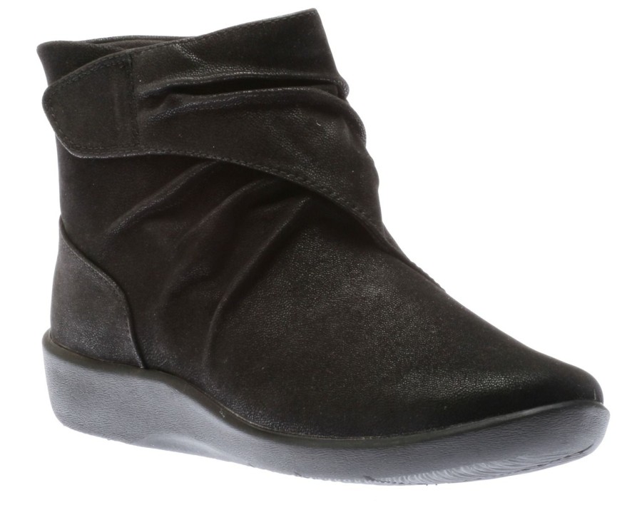 Women Clarks | Sillian Tana Black Ankle Boot