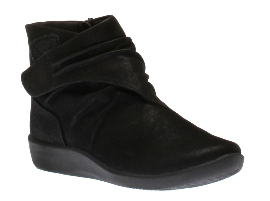 Women Clarks | Sillian Tana Black Ankle Boot