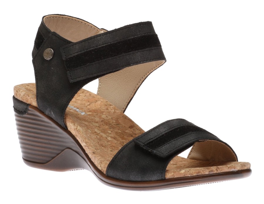 Women Romika | Calgary 03 Black Wedge Sandal