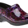 Women Dansko | Professional Painted Leopard Patent Clog