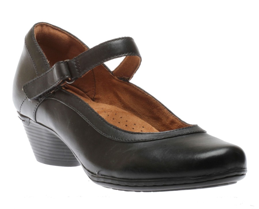 Women Cobb Hill | Laurel Black Leather Mary Jane