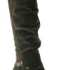 Women Rieker | Genf Black Ruched Tall Winter Boot