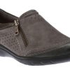 Women Earth | Rapid Randall Dark Grey Zipper Slip-On Shoe