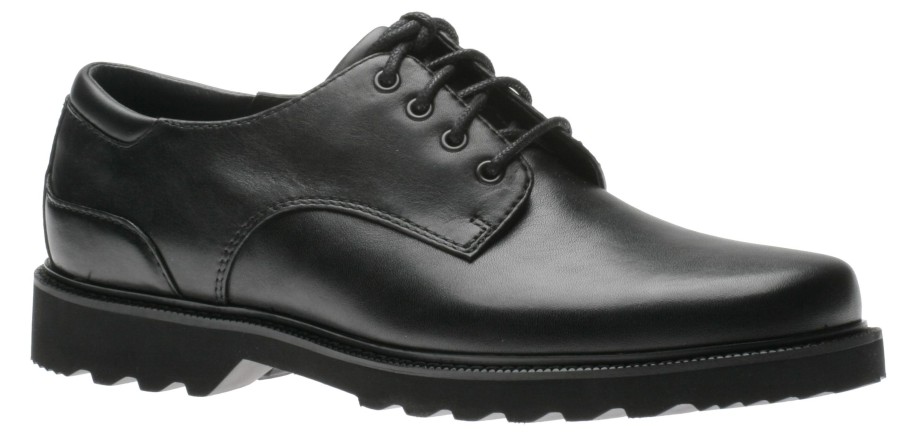 Men Rockport | Northfield Black Leather Lace-Up Dress Shoe