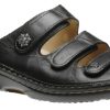 Women Finn Comfort | Menorca Black Leather Slide Sandal