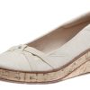 Women Grasshoppers | Gigi Metallic Linen Wedge Loafer