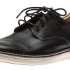 Men Johnston & Murphy | Mcguffey Plain Toe Black Leather Derby Sneaker