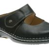 Women Finn Comfort | Stanford Black Leather Clog