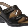 Women Ortho Flex | Velcro Sandal Black