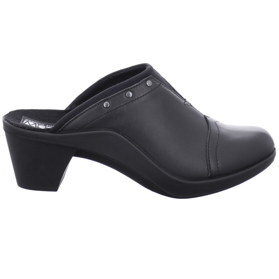 Women Romika | Saint Tropez 271 Black Leather Clog