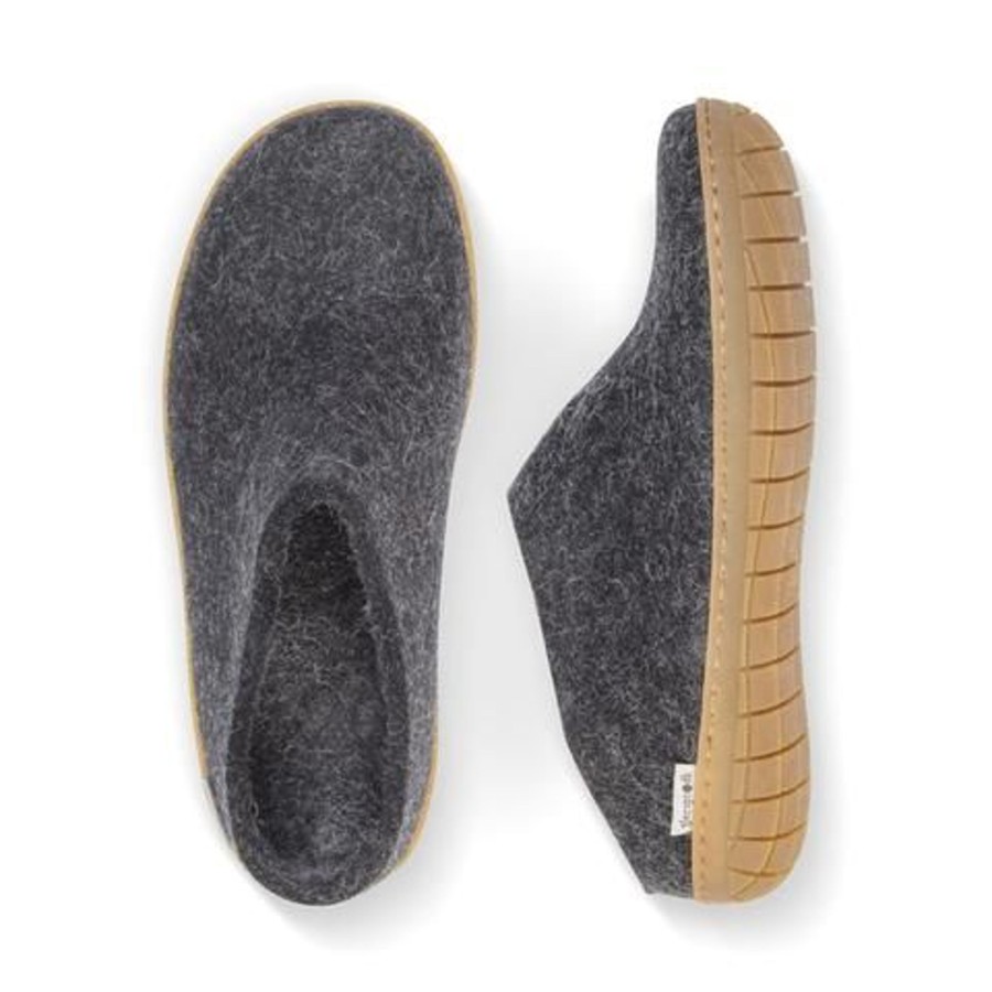 Men Glerups | Slip-On Charcoal Rubber