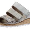 Women Romika | Gina 17 White Leather Slide Wedge Sandal