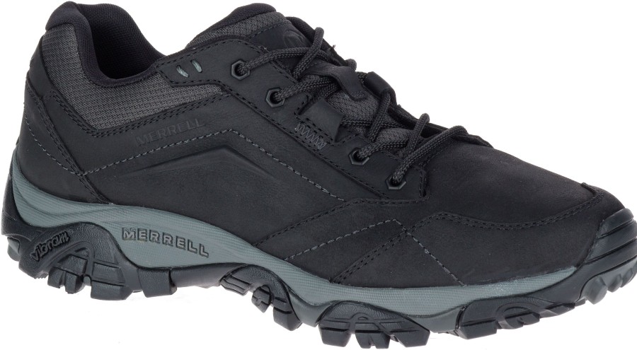 Men Merrell | Moab Adventure Lace-Up Black Wide Width Hiking Shoe