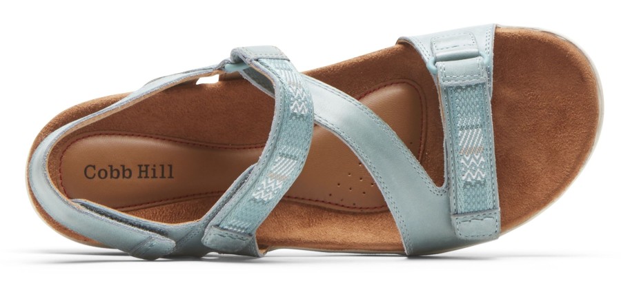 Women Cobb Hill | Rubey Blue Asymmetrical Strappy Sandal