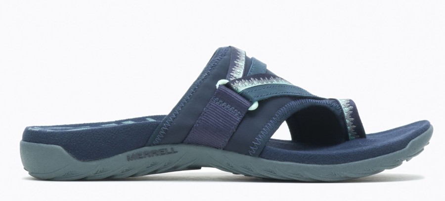 Women Merrell | Terran 3 Cush Post Navy Thong Sandal