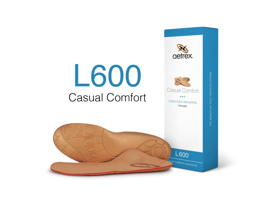 Accessories Aetrex | L600 Men'S Casual Orthotics - Insole For Everyday Shoes