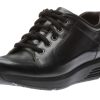 Women Rockport | Trustride Waterproof Black Leather Lace-Up Sneaker