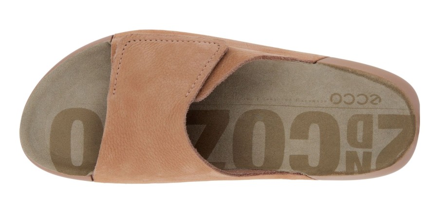 Women Ecco | Women'S 2Nd Cozmo Tuscany Leather Slide Sandal