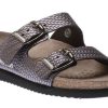 Women Mephisto | Helda Plus Wide Width Grey Twist Slide Sandal