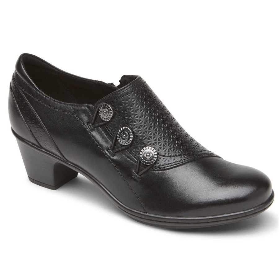 Women Cobb Hill | Kailyn Black High Vamp Low Heel Pump