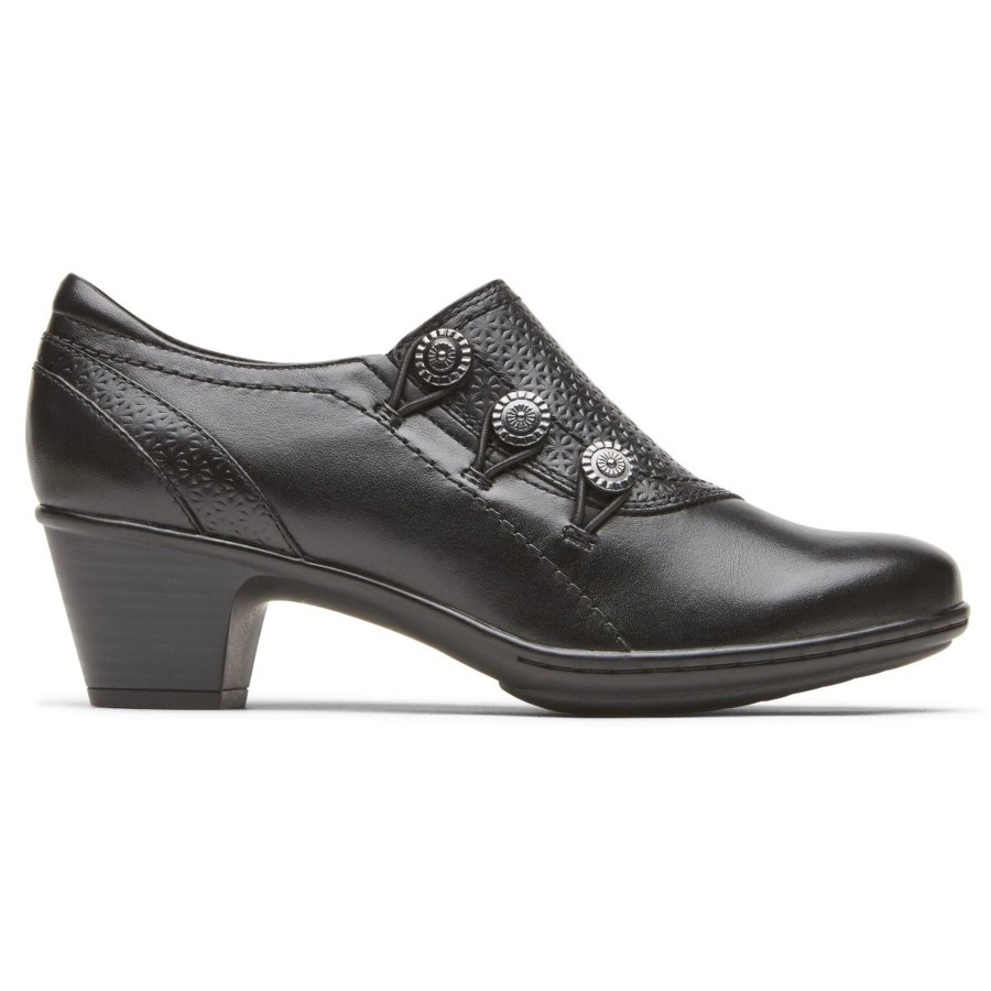 Women Cobb Hill | Kailyn Black High Vamp Low Heel Pump