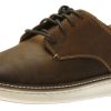 Men Johnston & Murphy | Mcguffey Plain Toe Brown Leather Derby Sneaker