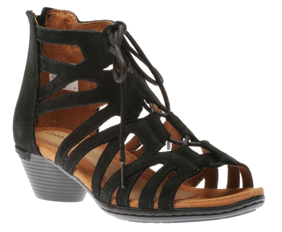 Women Cobb Hill | Laurel Black Caged Sandal