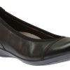 Women Earth | Alder Varden Black Leather Ballet Flat Shoe