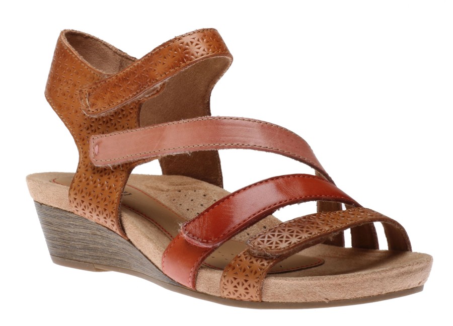 Women Cobb Hill | Hollywood 4-Strap Tan Sandal