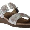 Women Naot | Ashley White Floral Leather Slide Sandal