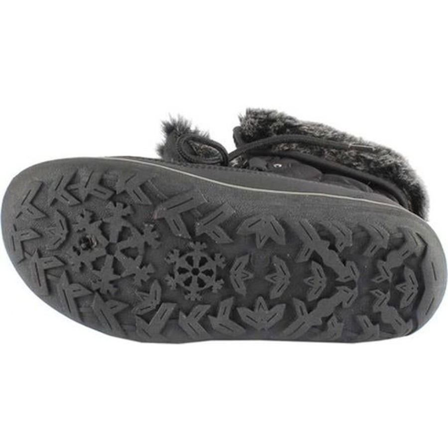 Women Wanderlust | Snowflake Black Lace-Up Winter Boot