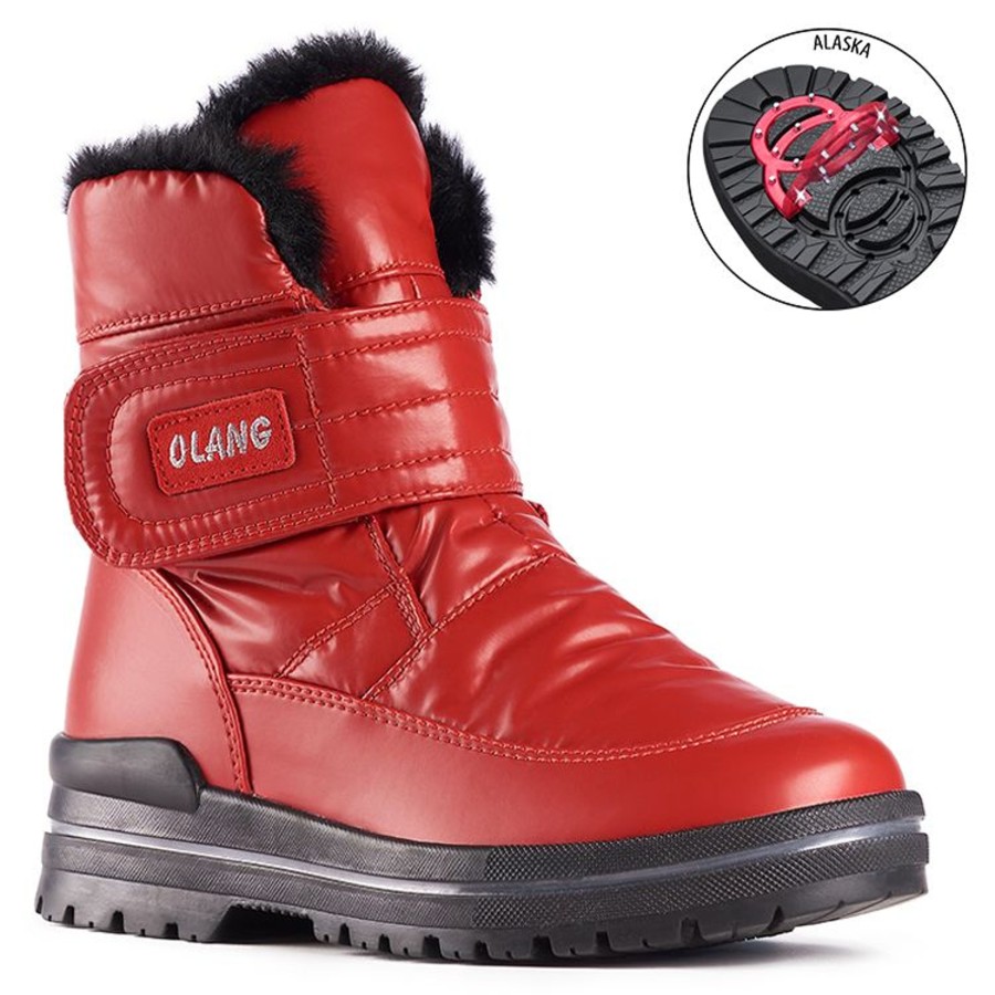 Women Olang | Luna Velcro Rosso Winter Boot