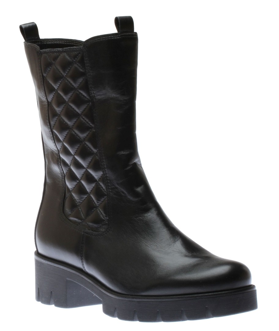 Women Gabor | 30Mm Quilt Zip Black