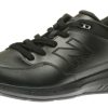 Men New Balance | Mw813Bk Black Leather Walking Shoe