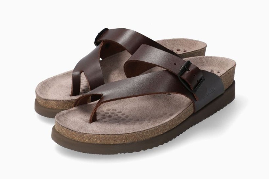 Women Mephisto | Helen Chestnut Brown Thong Sandal