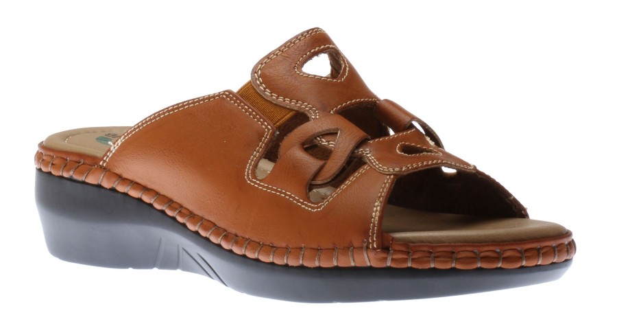 Women Ortho Flex | Slide Cognac