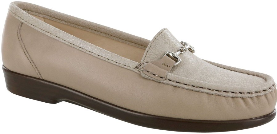 Women SAS Shoes | Metro Taupe Linen Web Slip On Loafer