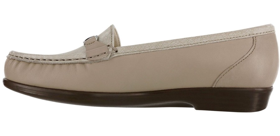 Women SAS Shoes | Metro Taupe Linen Web Slip On Loafer