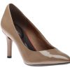 Women Rockport | Total Motion 75Mm Warm Taupe Patent Pointed Toe Heel