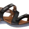 Women Cobb Hill | Rubey Black Asymmetrical Strappy Sandal