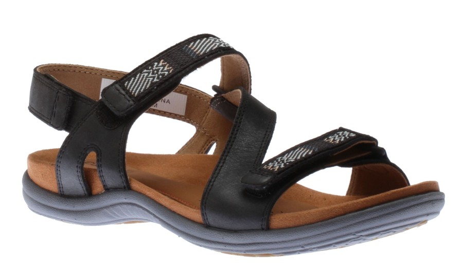 Women Cobb Hill | Rubey Black Asymmetrical Strappy Sandal